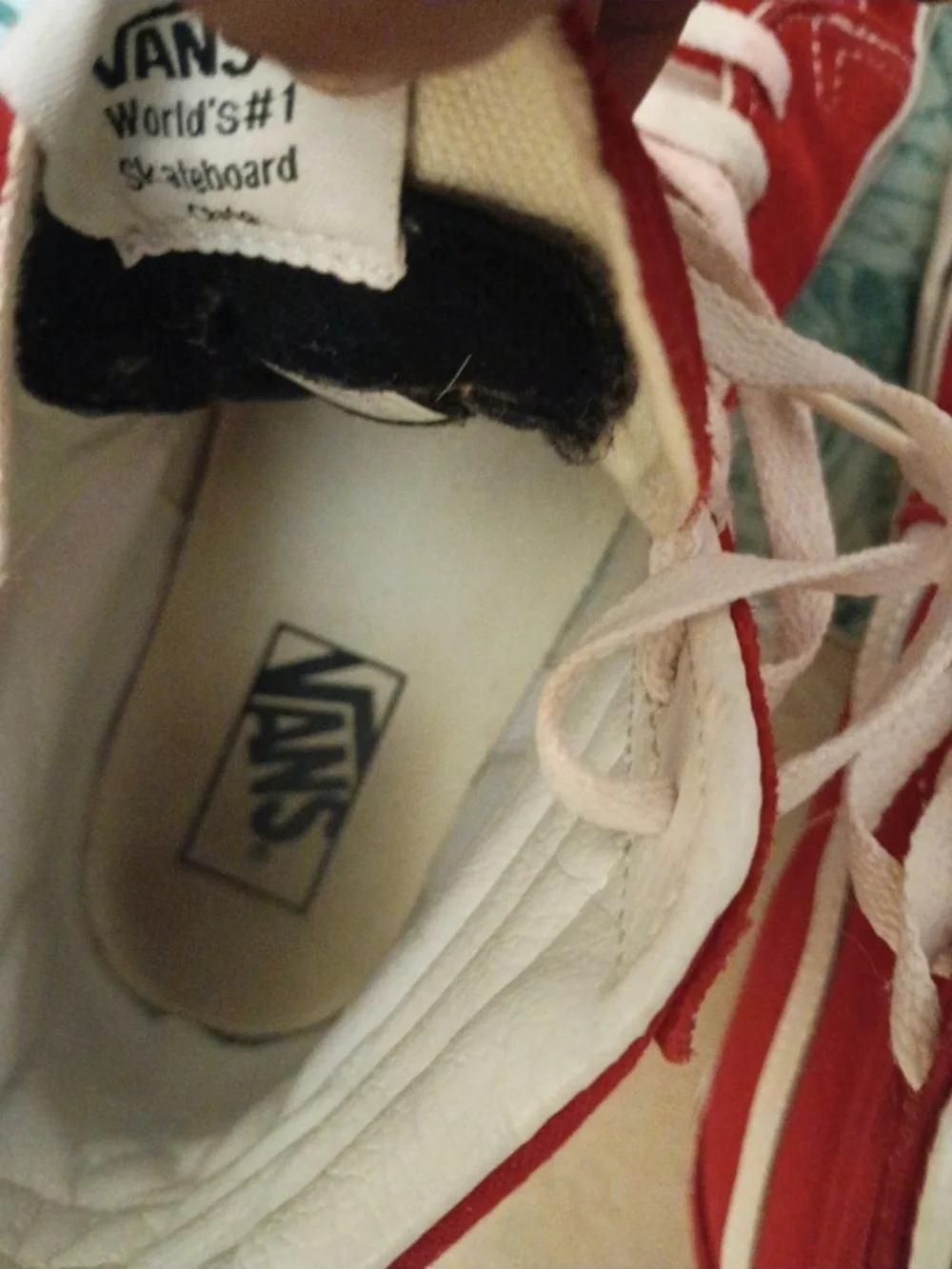 Vans Red High-Top Sneakers with White Details